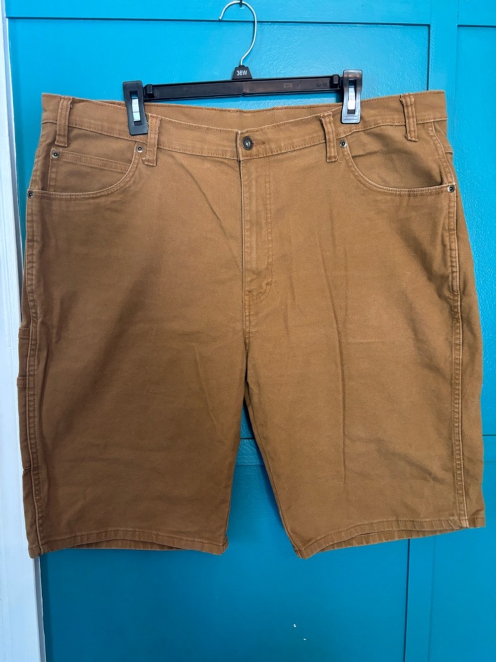 Dickies Brown Canvas Work Shorts Size 40